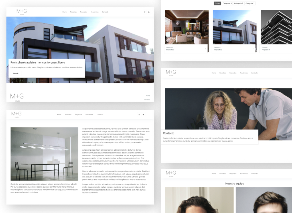 Sitio web arquitectura | Minimalista
