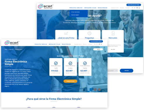 Sitio web Ecert